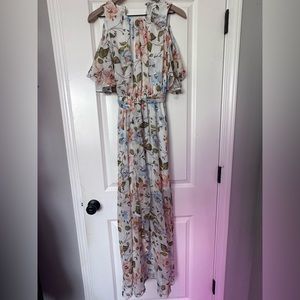 Calvin Klein Open Shoulder Maxi Dress